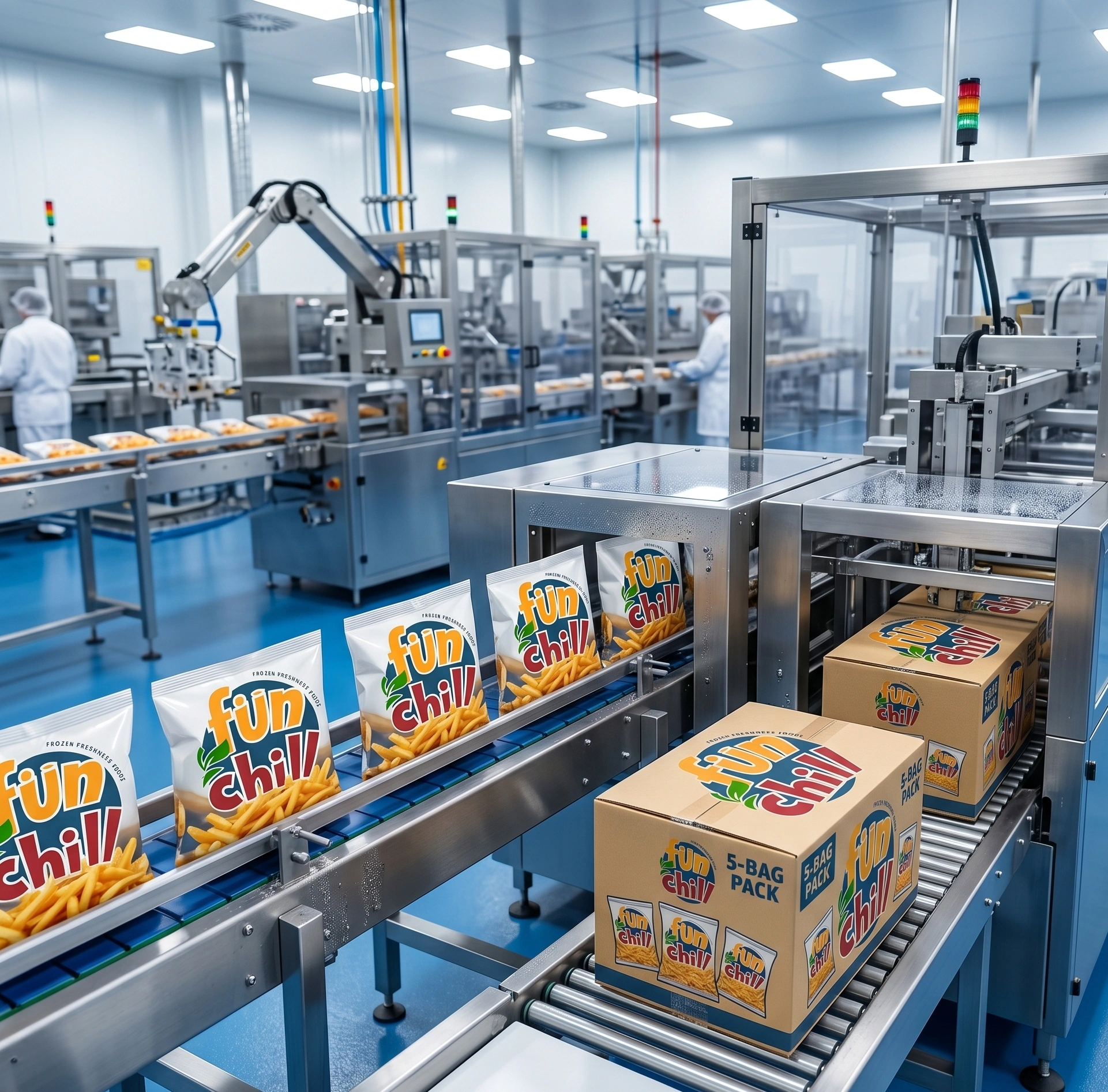 Export-grade packaging of frozen French fries